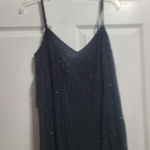 Stenay Black Sequin V-Neck Dress